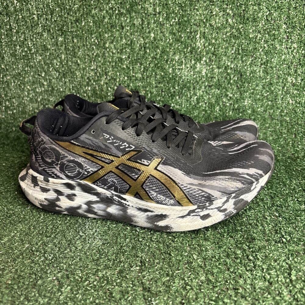 ASICS Noosa Tri 13 Shoes Womens Size 7 Black Neon Running Sneakers